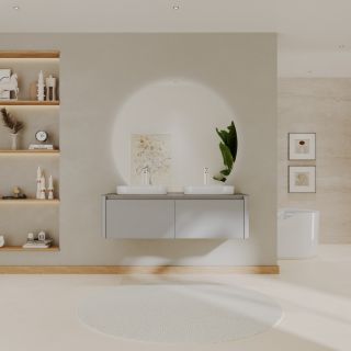 Тумба с раковиной Black&White Universe 9151400-2 Double 140 см бежевый